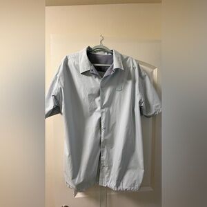 Kenzo Light Blue Short-Sleeve Button-Down Shirt